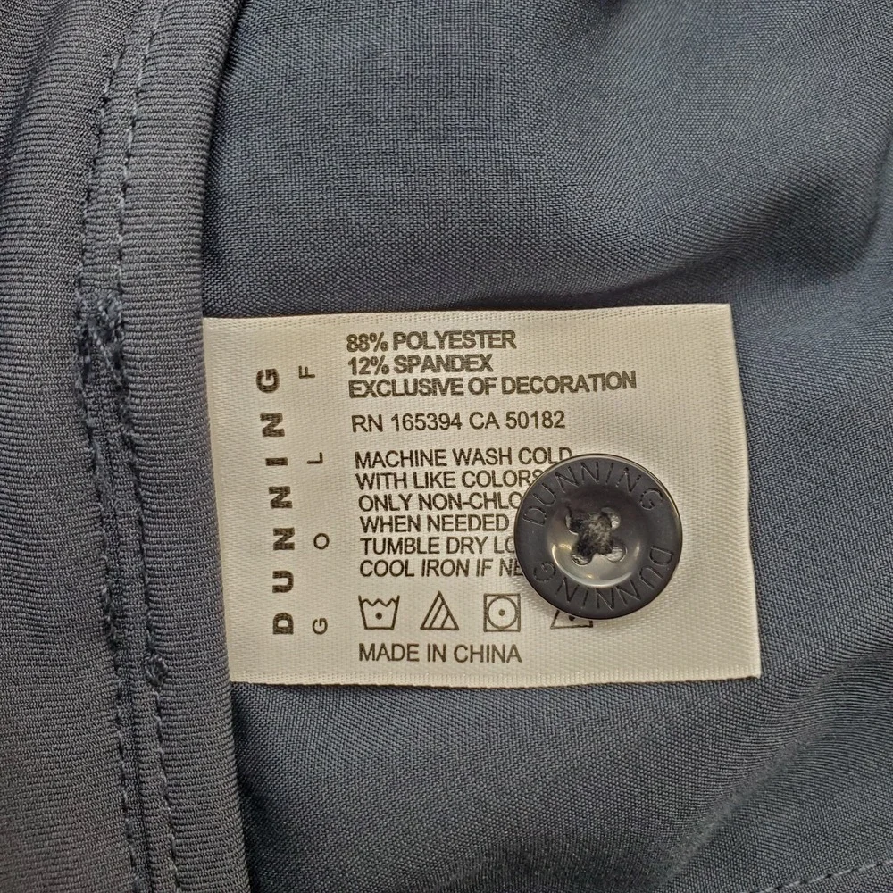 Dunning Golf Chino Pants Men 32/32 Navy Performance Stretch Quick Dry Flat Front